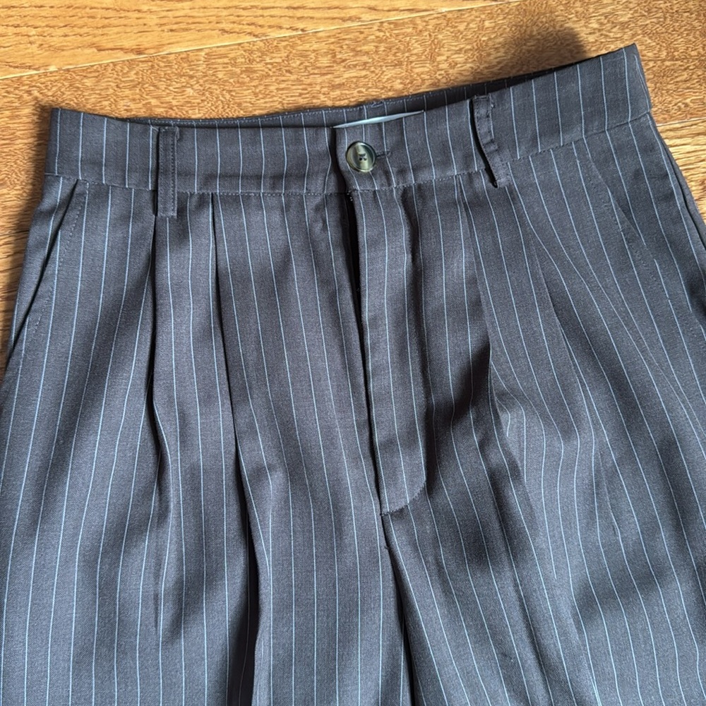 Reformation Brown Pinstripe Trousers - Picture 8 of 9